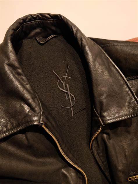 ysl leather jacket vintage